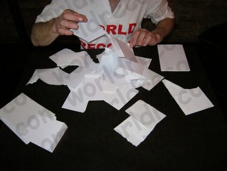 Tearing envelopes in half to gain another new Guinness World Record