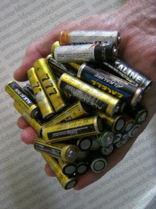 World record-breaking AA batteries held in your hand